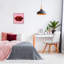 «Bold Pink & Red Lips Disco Motif on Wood» par Lil 'Rue, impression-88124301-88124299