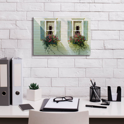 «Windows With Flowerboxes» par Zhen-Huan Lu, art mural sur toile