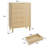 44" Rattan 5 Drawer Dresser, Modern Boho Wide Double Chest with Gold Legs & Handles and Large Tabletop-360009638