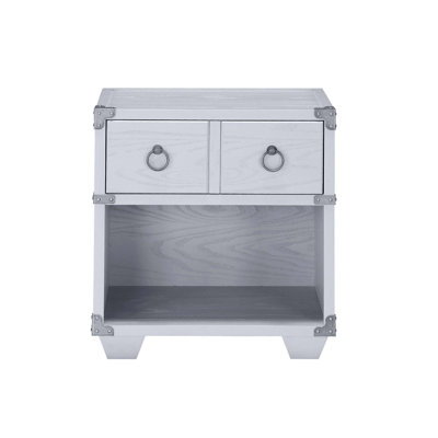 Table de chevet 1 tiroir avec un compartiment ouvert