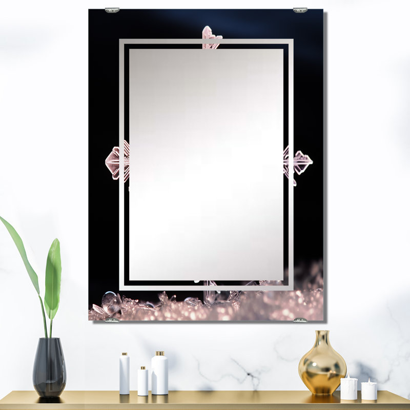 Lanigan - Grand miroir mural paysage d'hiver, 40 po x 30 po