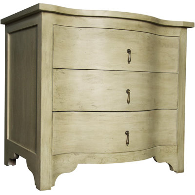 Solid Wood 3 - Drawer End Table