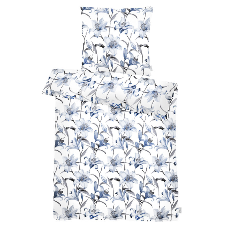 Decorate Your Night Cotton Floral Duvet Cover with Pillow Shams Included
