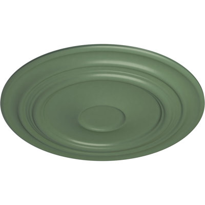 Médaillon de plafond Endurathane Haylynn, DE 29 1/8 po x P 1 1/4 po x P 4 po (convient aux auvents jusqu'à 1 1/4 po), fini craquelé de boue Mississippi peint à la main
