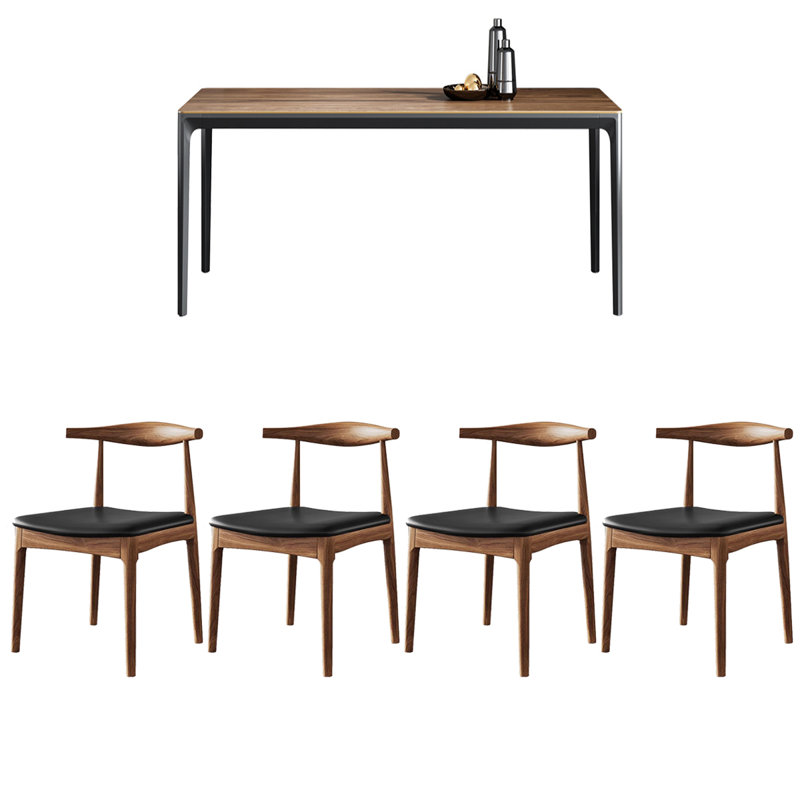 Table de salle à manger en bois massif, H 29,53 po x L 59,06 po x l 31,5 po
