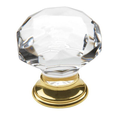 Oversized Crystal 1 3/4" Diameter Mushroom Knob