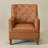29.5'' W Top-Grain Genuine Leather Upholstered Armchair-1233655011