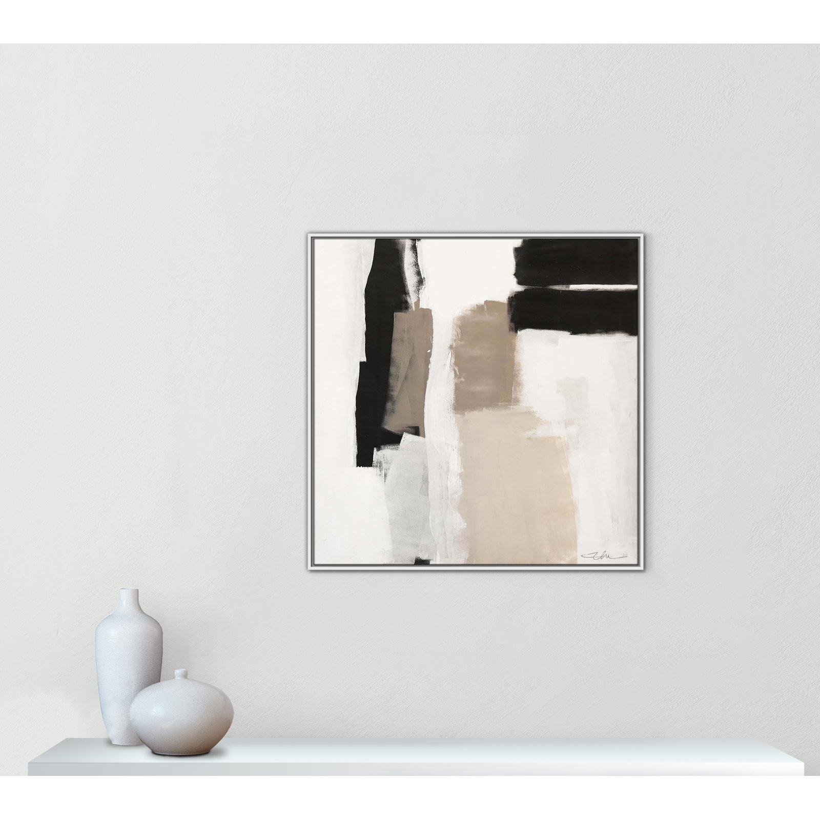 Earth Scapes II-A Print by Casa Fine Arts, 37.5" H x 37.5" W x 2" D, White Floater Framed