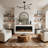 70" Electric Fireplace With Mantel, 12 Flame Effects Tv Stand-386140262