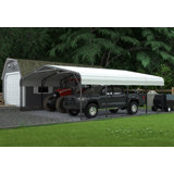 20 ft. W x 20 ft. D Heavy Duty Carport with Galvanized Steel Roof