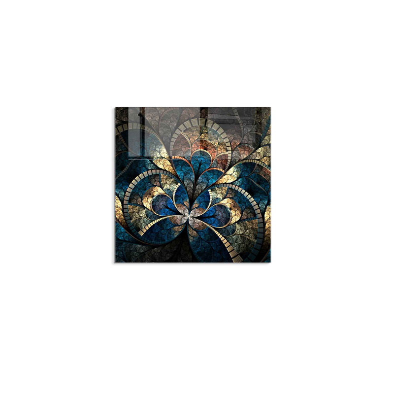 Elegant Decorative Tempered Glass Painting, 23.6 x 23.6 inches | 100% Tempered Glass, Thickness: 0.16 inches | Perfect for Home Decor, Living Room & Office | Modern Art Piece, Durable & Stylish
