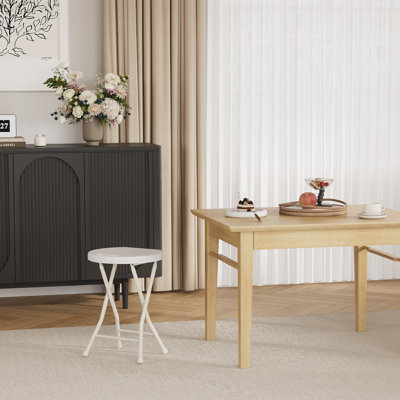 Tabouret pliant, tabouret sans dossier de 18 pouces, portatif avec poignée, tabouret de bar pliable, pieds antidérapants, capacité de 600 lb, pour tabourets de bar pour l'intérieur et l'extérieur