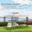 Dakota Fields White Polyester Replacement Canopy for Gazebo