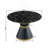 Black Marble Printed Mdf Round Dining Table