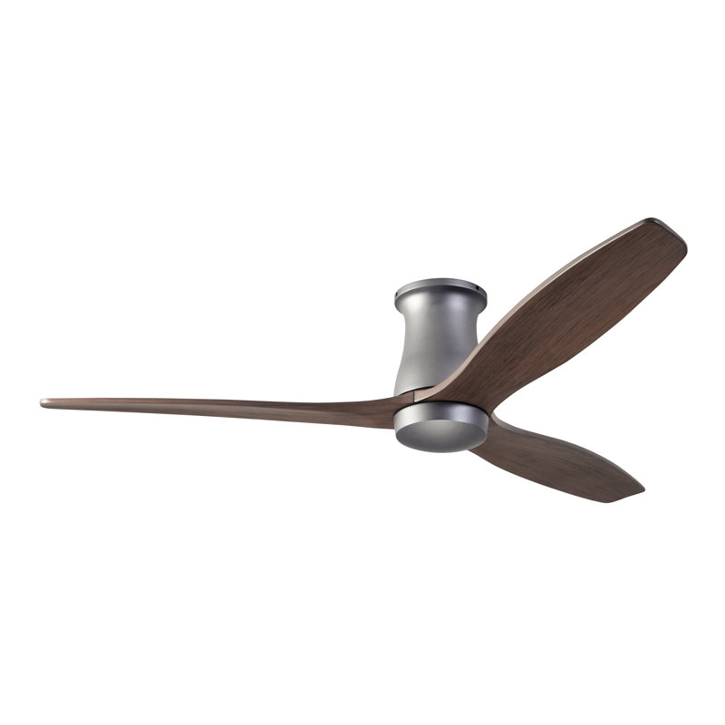 Arbor Flush Mount Ceiling Fan, Handheld Remote Control, Mahogany, Graphite
