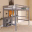 Lit mezzanine en bois avec tableau d'écriture-1060987369-1060987375