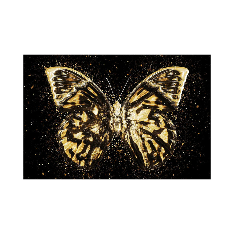 «Golden - Butterfly III» par Philippe Hugonnard - impression sur toile tendue, H 12 po x l 18 po x 1,5 po