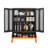 5.9" High Foot Double-sided Mesh Door Shoe Cabinet – Movable Double-layer Partitions, Hollow Base (moisture-proof/seismic), Robot Vacuum Accessible, Under-door Storage For Living Room