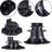 12Pack Adjustable Deck Support Pedestal Deck Foundation Base Support for Floating Deck Platform Deck Floor Height Adjustment Raising from 1-3/16"" to 2-3/8"", Black