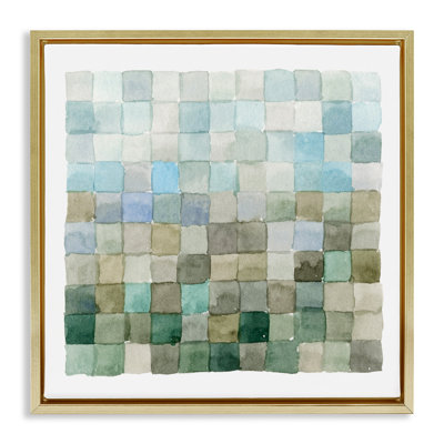 Aquarelle moderne à carreaux