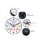 Horloge murale ronde en plastique 12 pouces