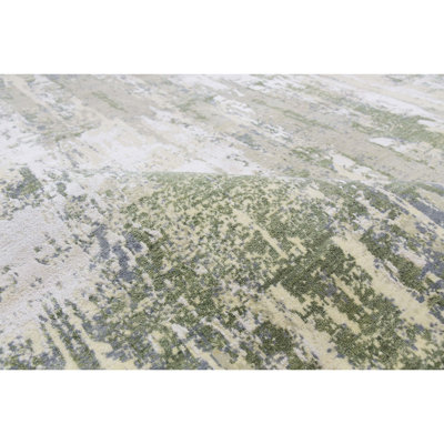 Handmade Silk and Wool Abstract Area Rug