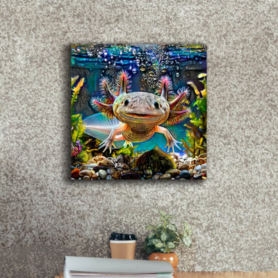 Epic Graffiti 'Ajolote Axolotl Axolote'  by Pedro Gavidia Canvas Wall Art