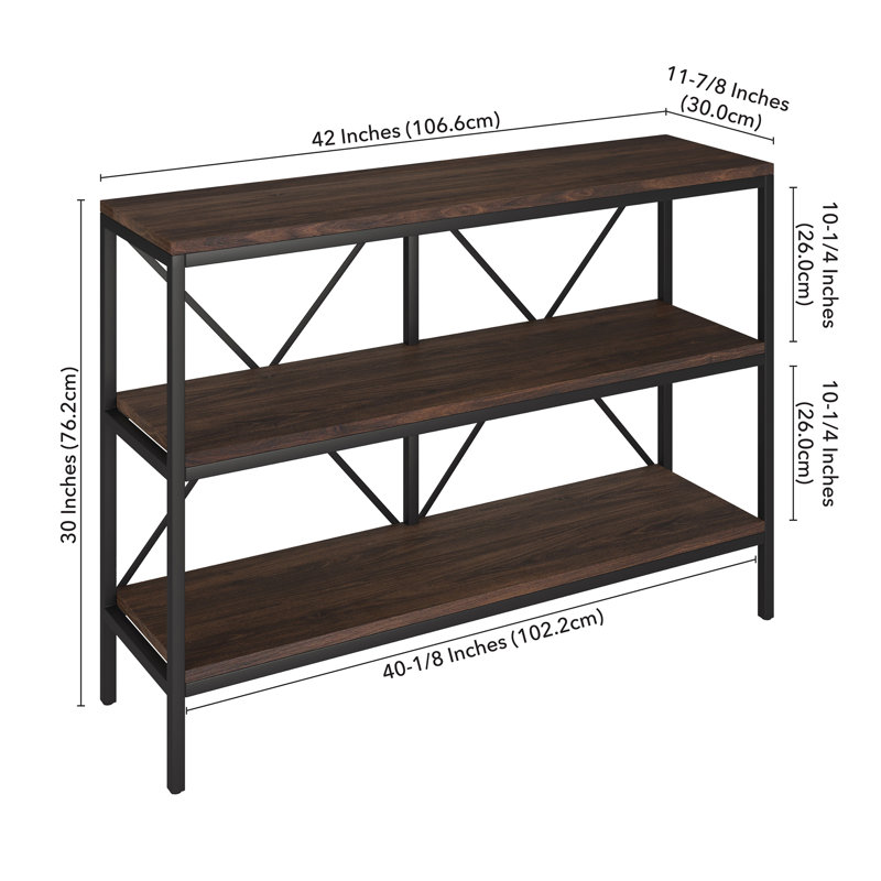Console avec tablettes Kira , H 30 po x l 42 po x P 11,75 po, Brun