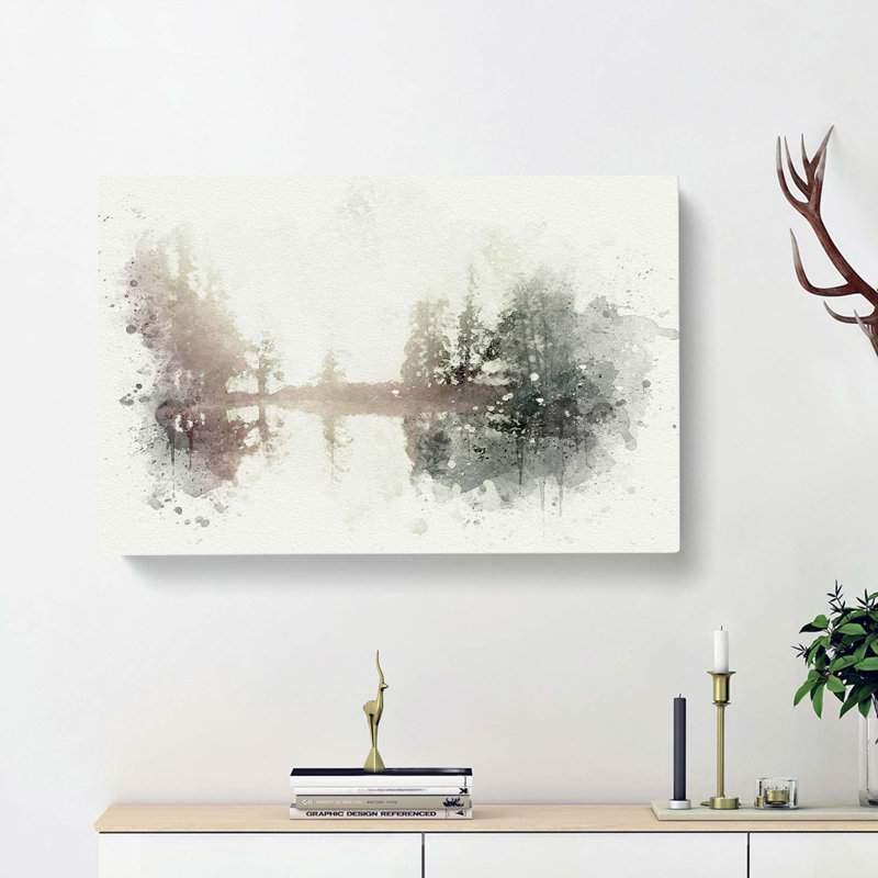 Foggy Sunrise In Germany In Abstract - Wrapped Canvas Print, 35cm H x 50cm W x 3cm D