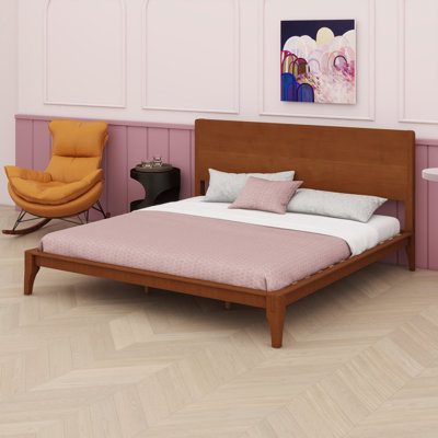 Lit plateforme en bois de bambou