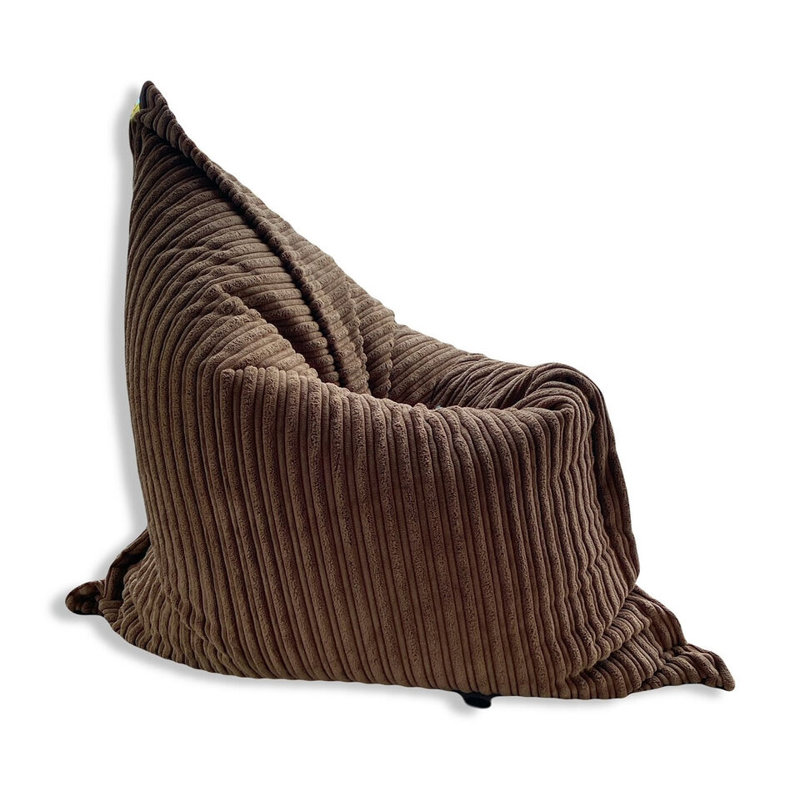 Corduroy Refillable Bean Bag Chair & Lounger, Brown