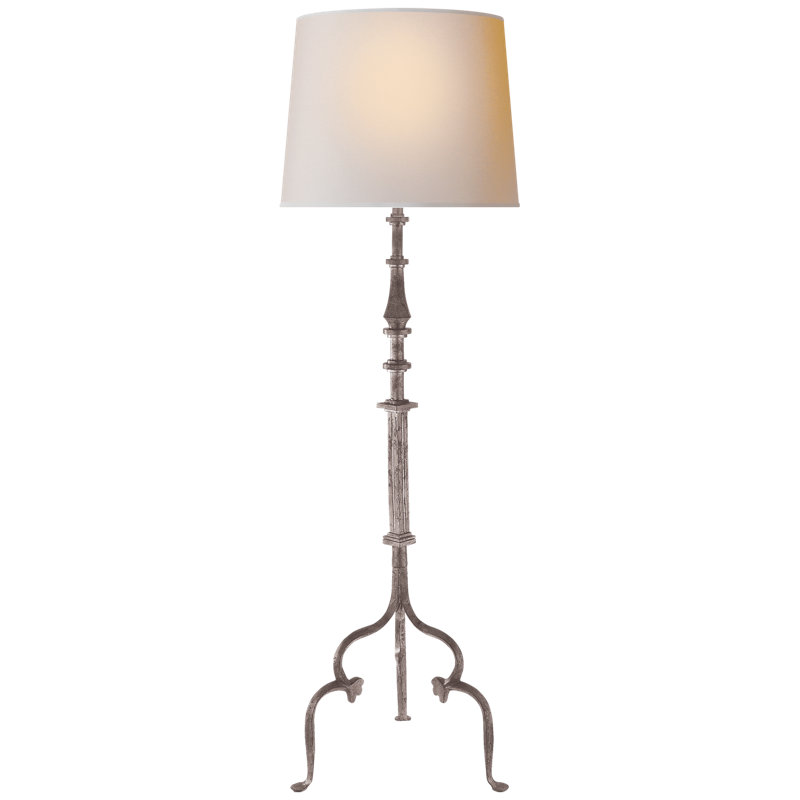 Suzanne Kasler Madeleine Floor Lamp, Fabric, Aged Iron