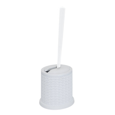 Bath Bliss Plastic Toilet Brush And Holder