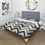 Ensemble de housse de couette gris et blanc-859933748