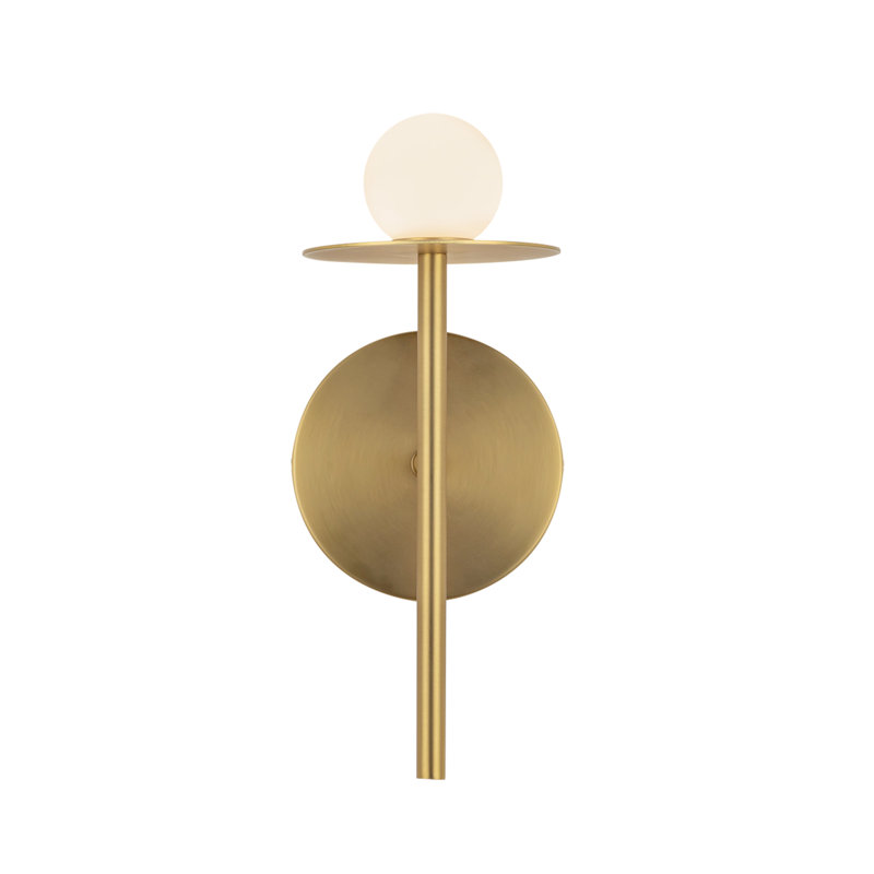 Elixir 10-In Wall Sconce, 10.13" H x 4.38" W x 4.25" D, Gold, 6 W