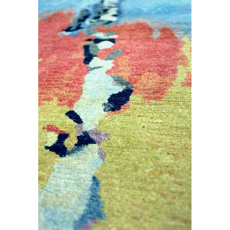 New Nepalese Zion Wool On Cotton 9Ftx12ft Sky