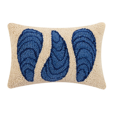Housse et insert de coussin rectangulaire en laine Coastal