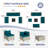 9 Pieces Rattan Patio Conversation Sets With Cushions-1052814183