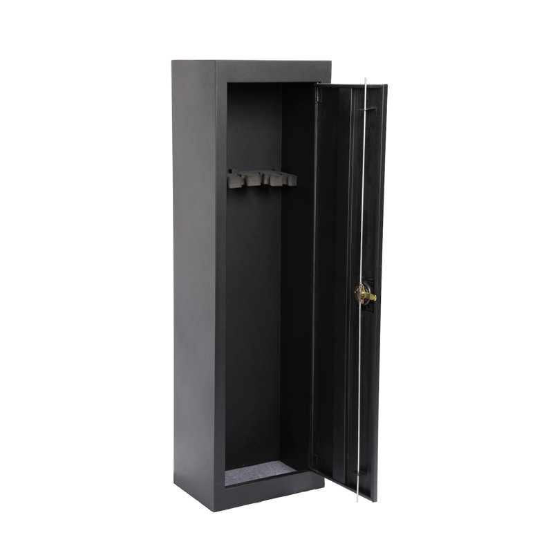 Black 49" Heavy-Duty Metal 5-Gun Security Cabinet