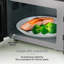 Tower T24042BLK Manual Microwave with Sleek Mirror Door, 800W, 20L, Black & Chrome