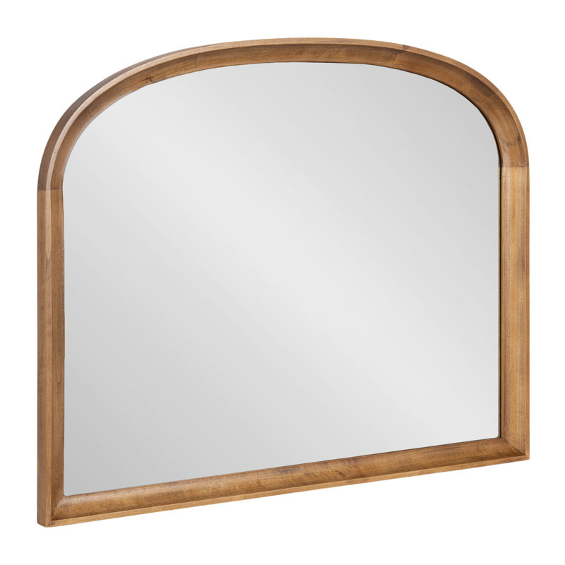 Arch Mirror, Solid Wood, 28" x 34", Brown