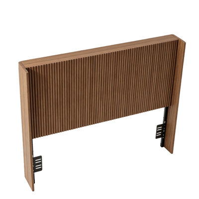 Fluted Headboard with Adjustable Metal Support
