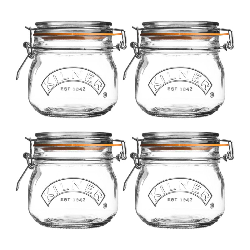 Kilner Clip Top Round Jar 0.5L, 4