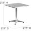 Table carrée pour l'intérieur et l'extérieur en aluminium à plateau lisse avec base Siward-921347170-848676355