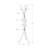 Coat Rack, Hall Tree, Free Standing, 11 Hooks, Entryway, 74"H, Bedroom, White Metal, Contemporary, Modern-123354028