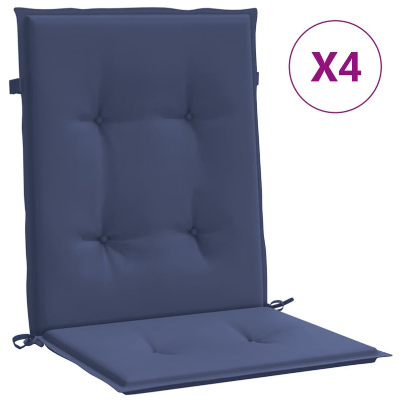 Outdoor Seat / Back Cushion, Navy Blue, 4