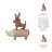 Playful Animals Stacked Figurine - Whimsical Sculpture Statue Featuring Artistic Detailing - Decorative Objects Accent For Home Decor On Table Styling, Tan & Brown-587337028