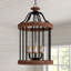 Lustre cylindrique 6 lumières lanterne Arkaitz-1400573220