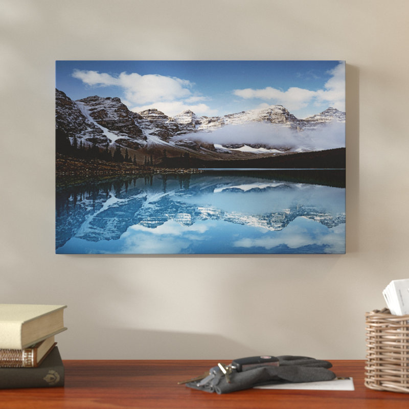 « valley of ten peaks », reproduction d’impression sur toile tendue, H 18 po x l 27 po x P 1,5 po