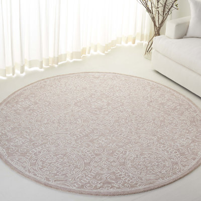 Tapis beige / ivoire touffeté à la main Damask